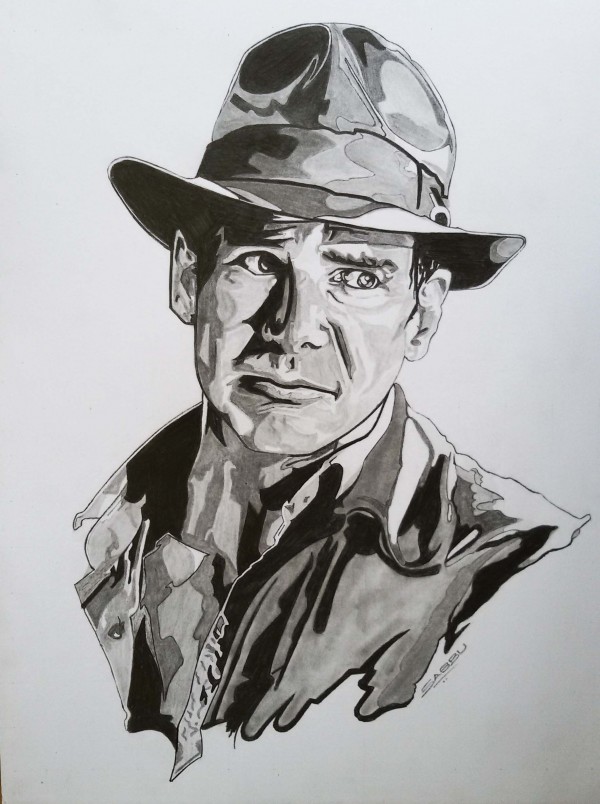 Harrison Ford Pencil Art - DesiPainters.com