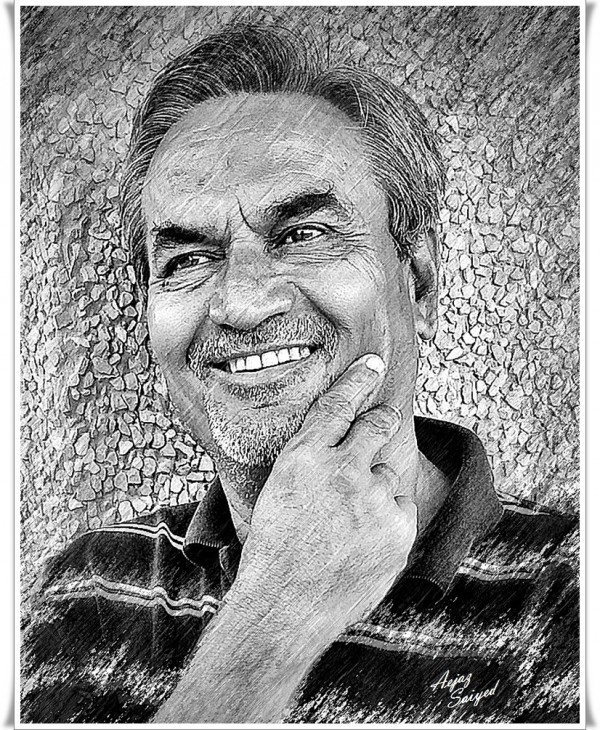 Aejaz Saiyed Self Portrait - DesiPainters.com