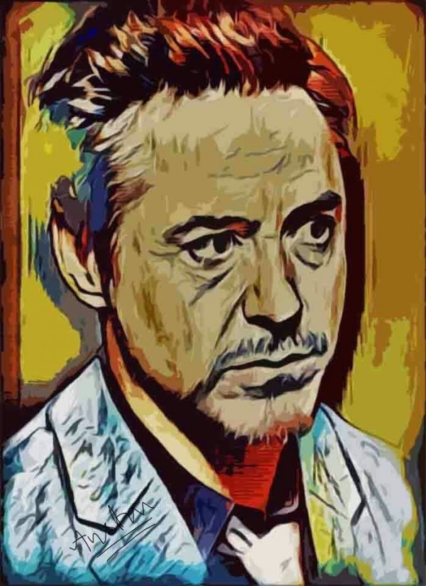Wonderful Oil Painting of Robert Downey Jr.