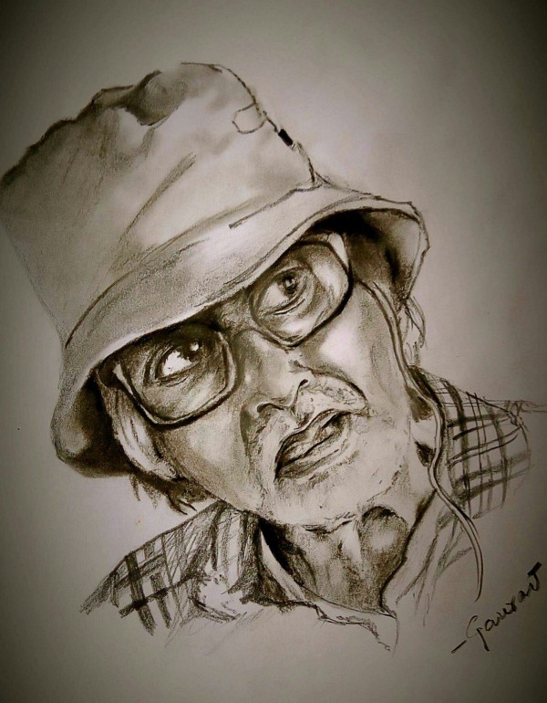 Amazing Pencil Sketch Of Amitabh Bachchan - DesiPainters.com