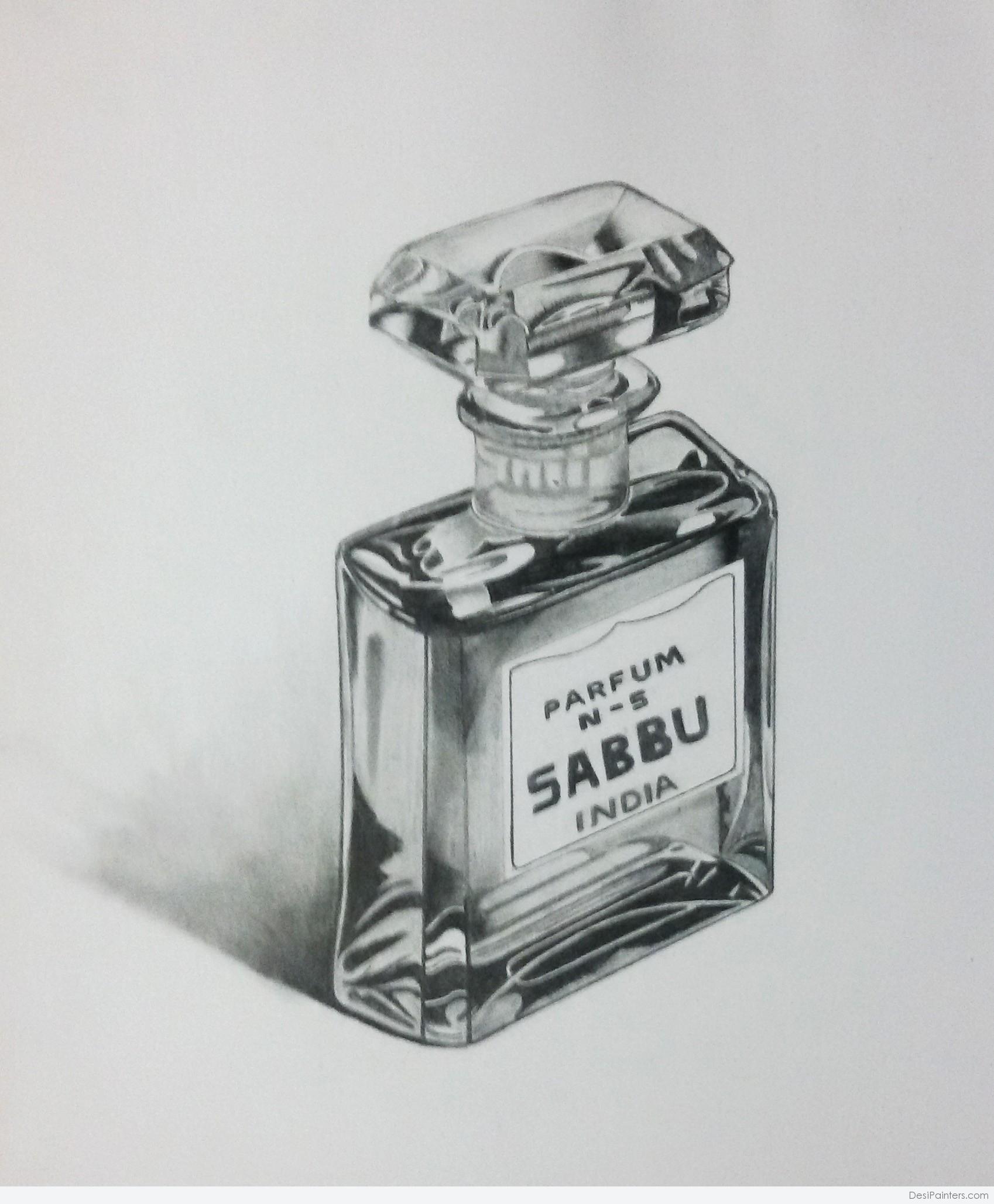 Cartoon Perfume Drawing Sketch for Beginner