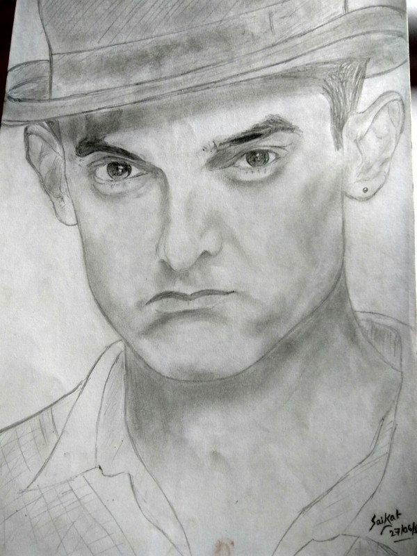 Pencil Sketch Of Aamir Khan