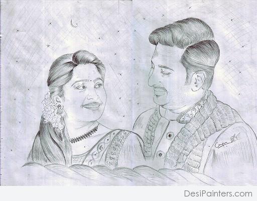 Elegant Pencil Art By Thiyagarajan