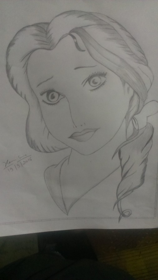 Pencil Sketch Of Girl By Harry Sharma