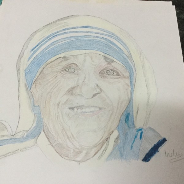 Pencil Sketch Of Mother Teresa 