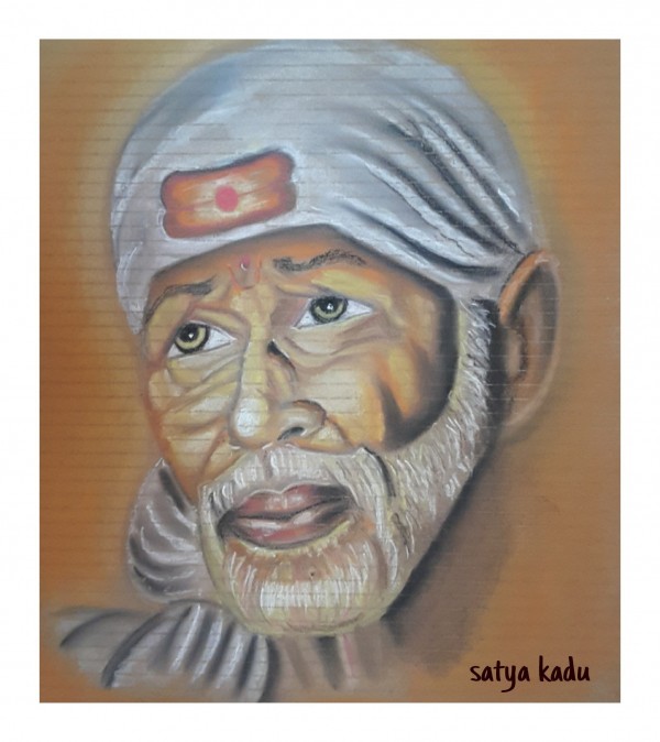 Pencil Art Of Sai Baba - DesiPainters.com
