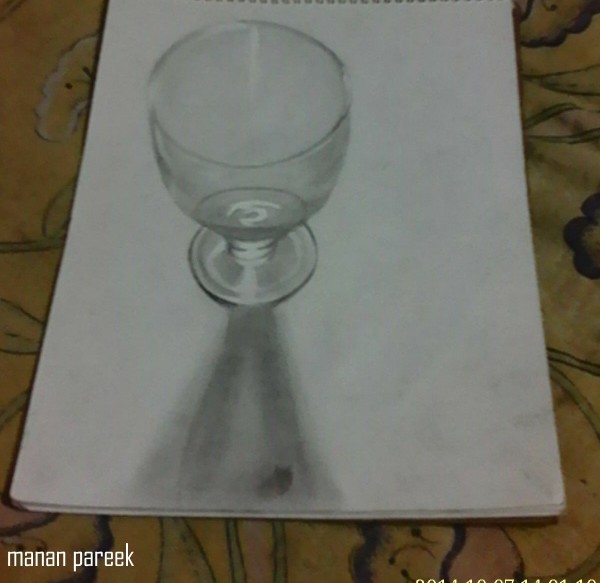 Pencil Sketch Of Glass - DesiPainters.com