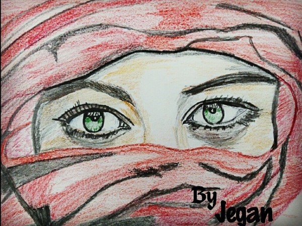 Pencil Sketch Of Eyes Of Girl - DesiPainters.com