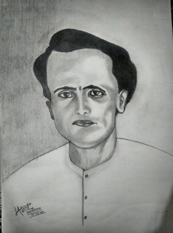 Pencil Sketch Of Anna Bhau Sathe - DesiPainters.com