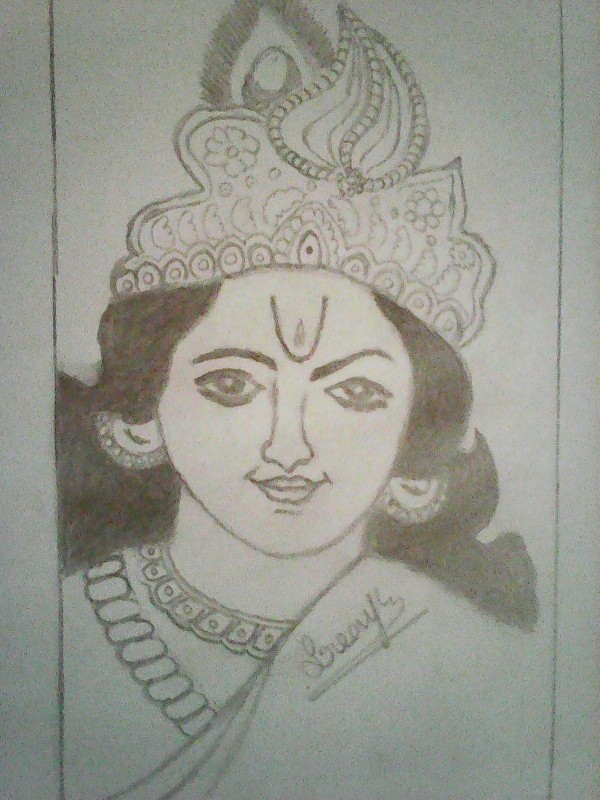 Amazing Pencil Sketch Of Lord Krishna