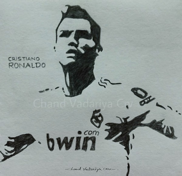 Fantabulous Sketch Of Cristiano Ronaldo - DesiPainters.com