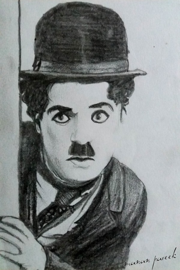 Pencil Sketch Of Legendary Actor Charlie Chaplin