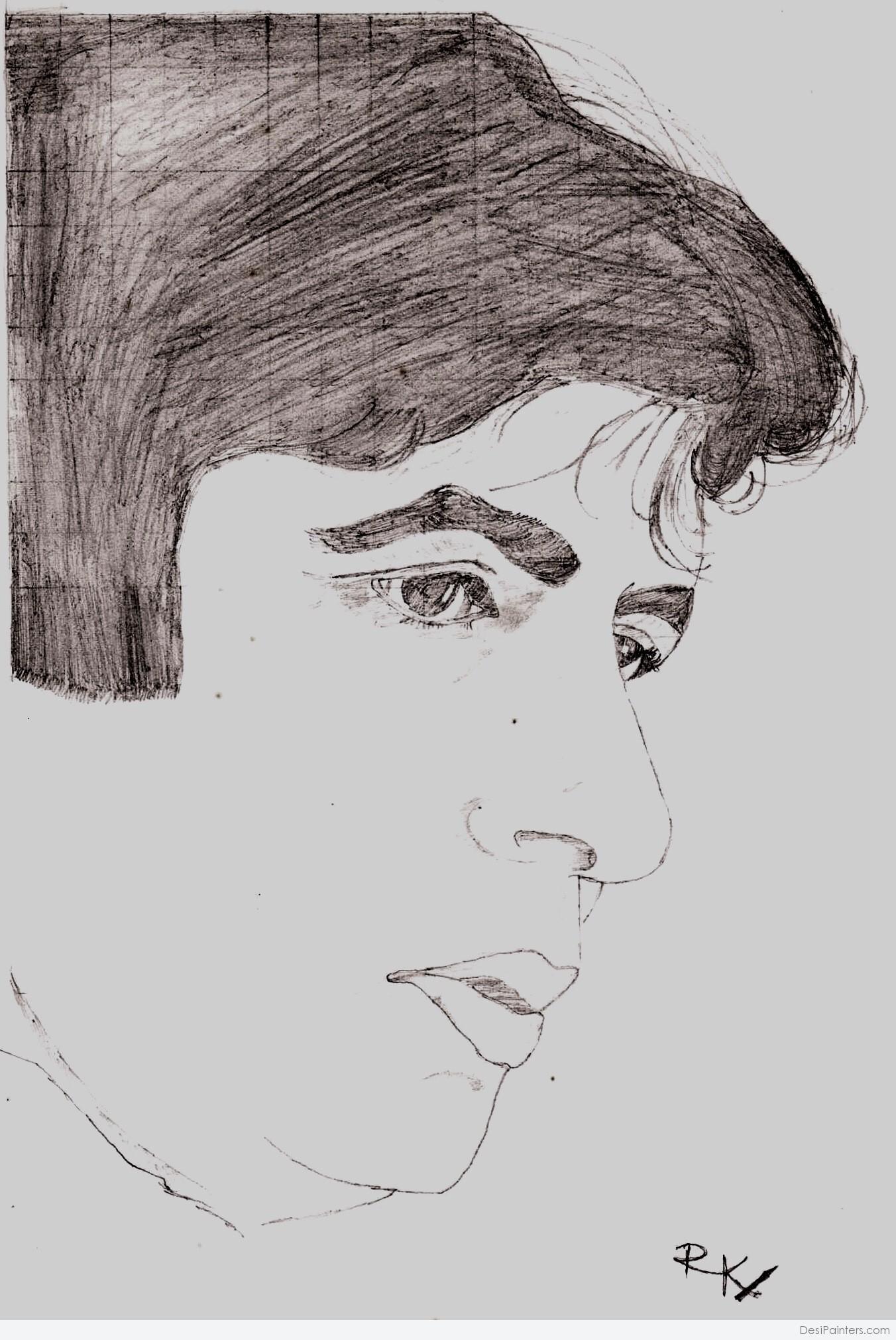 Aditi Drawing - Sketch of Amitabh Bachchan #aditiagarwal... | Facebook