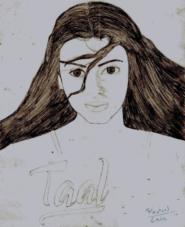 Beautiful Pencil Sketch Of Aishwarya Rai