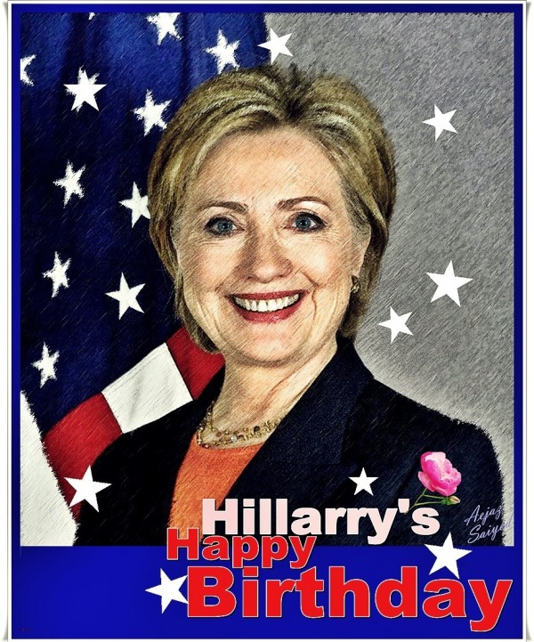 Digital Painting Of Hillary Clinton - DesiPainters.com