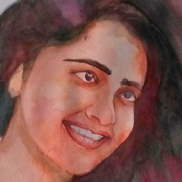 Watercolor Paintings Of Malayalam Actress Anupama Parameswaran - DesiPainters.com