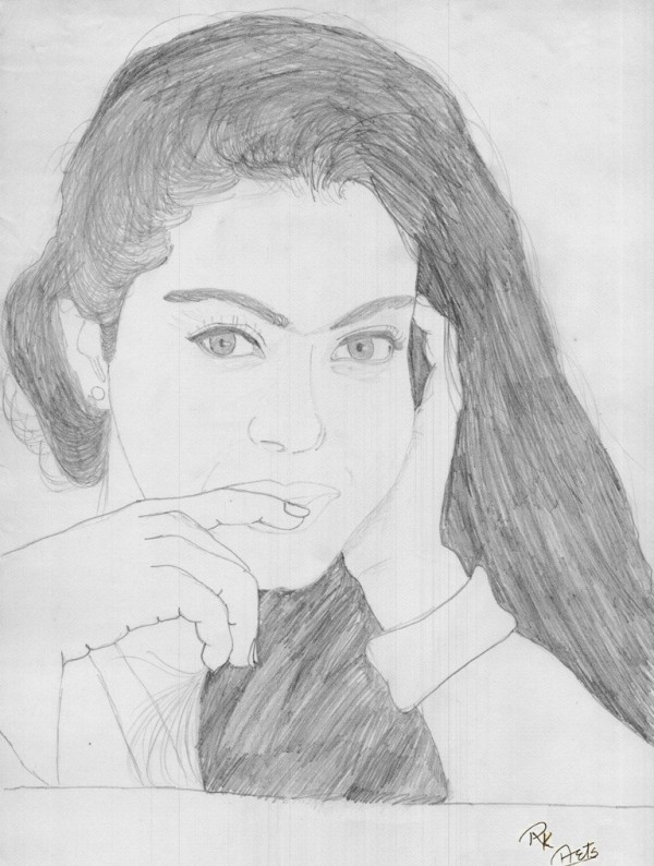 Pencil Sketch Of Kajol