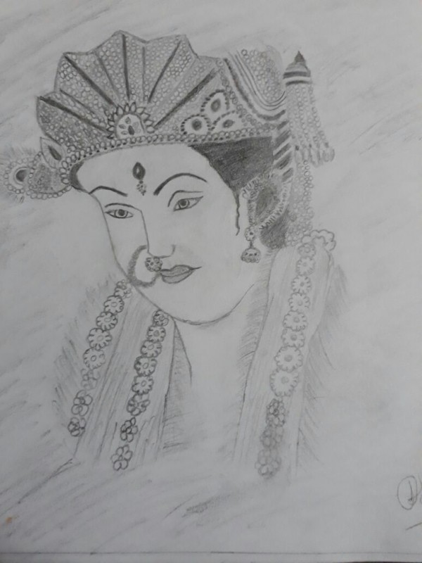 Pencil Sketch Of Lord Krishna