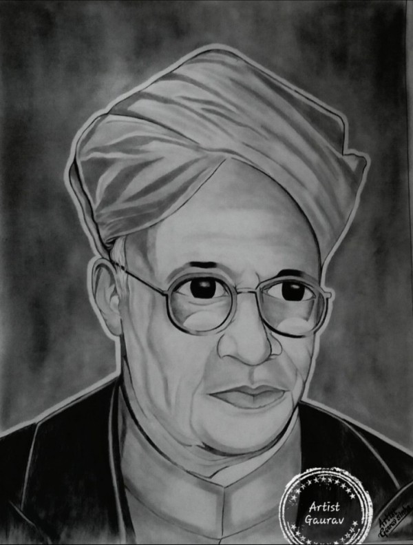 Pencil Sketch Of Dr.S Radhakrishnan - DesiPainters.com