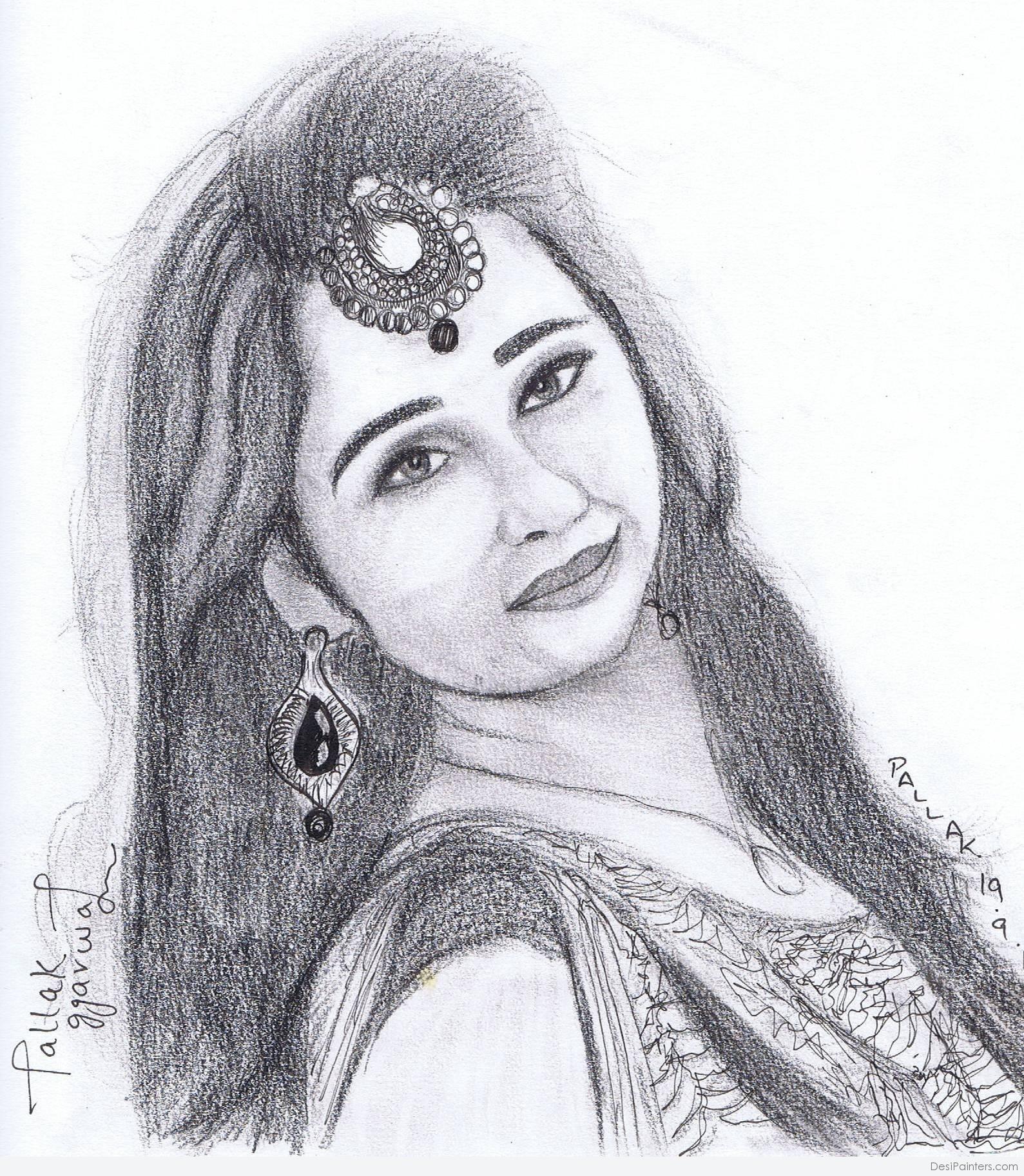 Attractive Pencil Sketch By Pallak Aggarwal