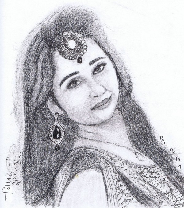 Attractive Pencil Sketch By Pallak Aggarwal - DesiPainters.com