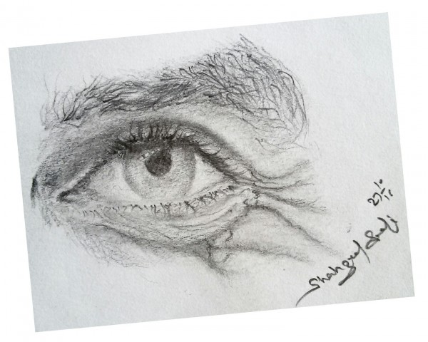 Pencil Sketch Of Brown Eye - DesiPainters.com