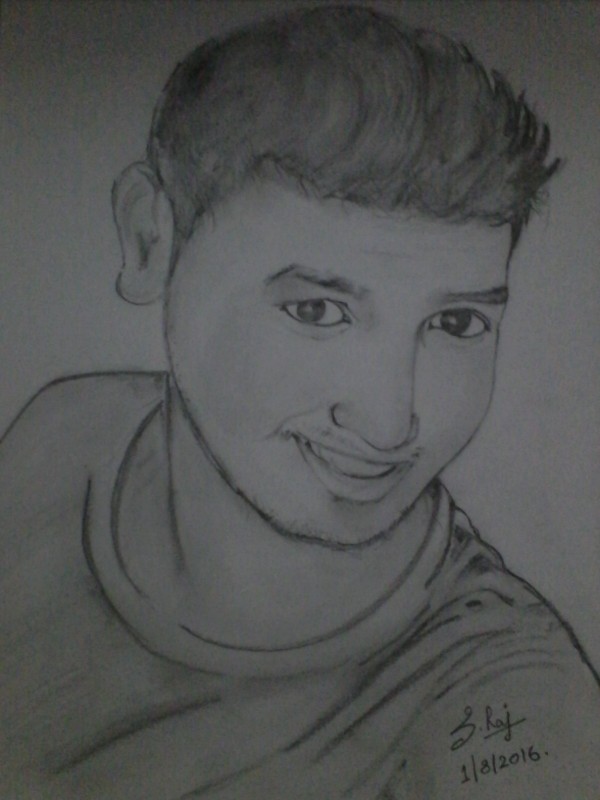 Nice Pencil Sketch By Shantiraj Jagali