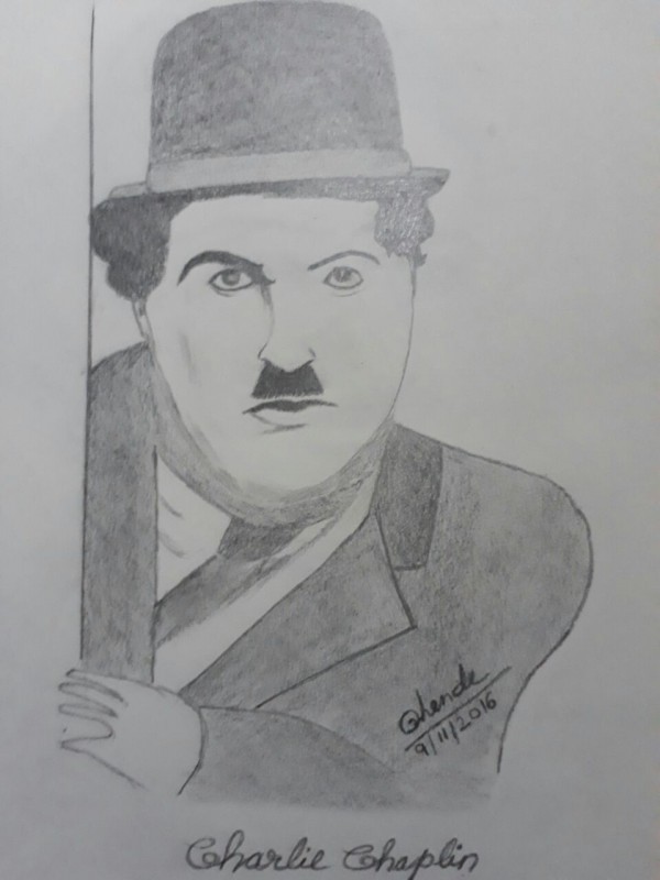 Pencil Sketch Of Charlie Chaplin - DesiPainters.com