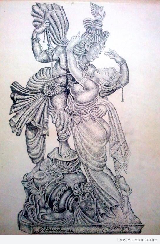 Nice Indian Ink Paintings By Kishorekumar Sonavane - DesiPainters.com
