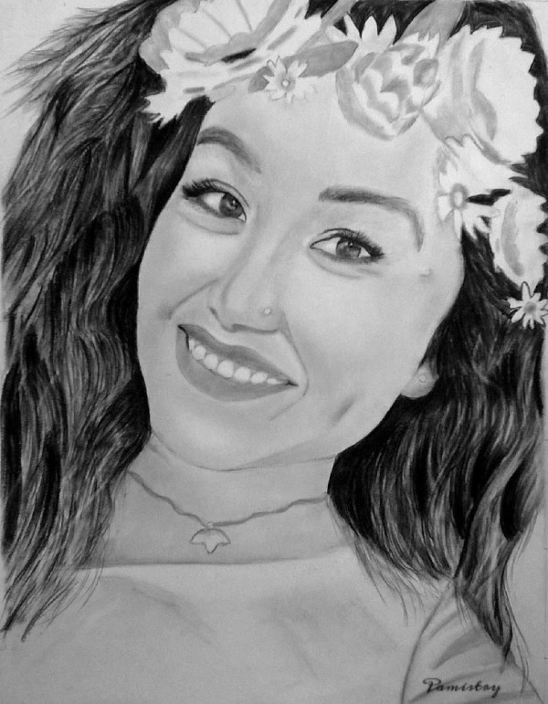 Beautiful Pencil Sketch Of Neha Kakkar - DesiPainters.com