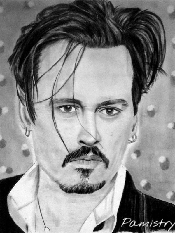 Outstanding Pencil Sketch Of Johnny Deep