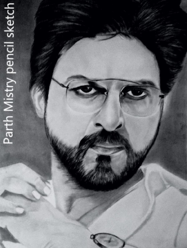 Pencil Sketch Of SRK Raees Movie Poster
