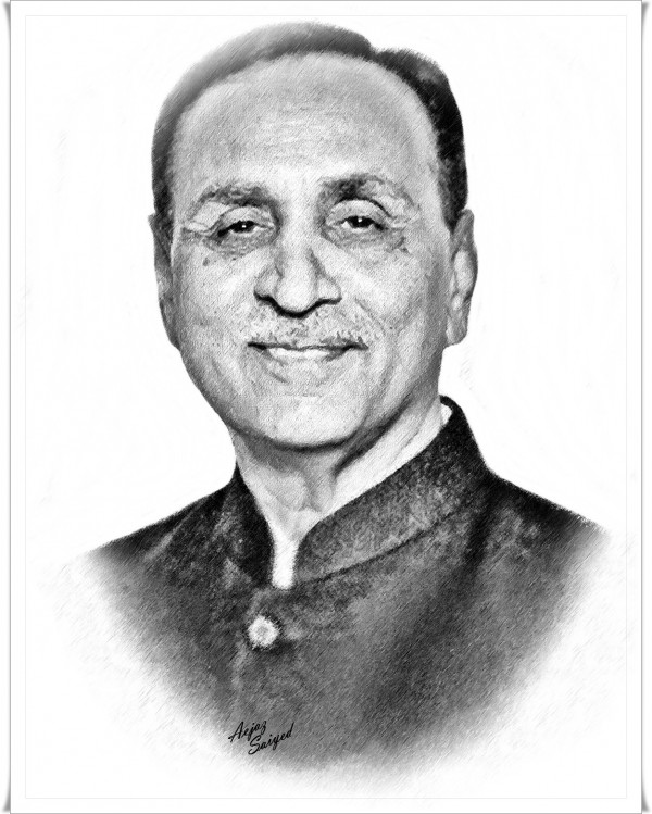 Digital Painting Of Honorable Vijay Rupani - DesiPainters.com