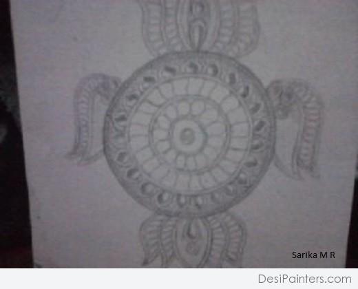 Pencil Sketch Of Chakranki - DesiPainters.com