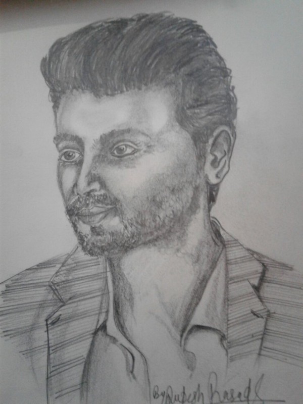 Pencil Sketch Of New Actor - DesiPainters.com