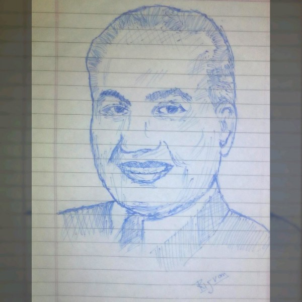 Pencil Color Sketch Of Legend Mohammad Rafi Sahab