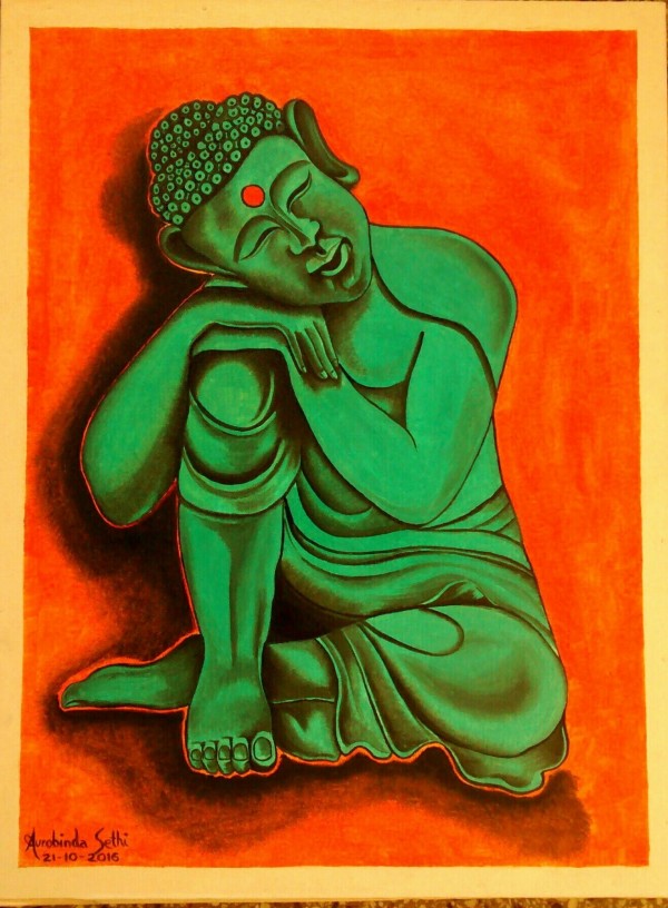 Oil Painting Of Buddha