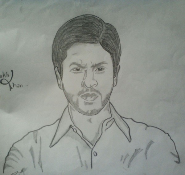 Pencil Sketch of Shah Rukh Khan