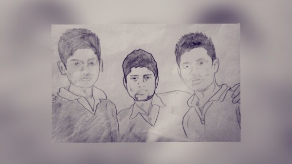 Pencil Sketch Of Friendship