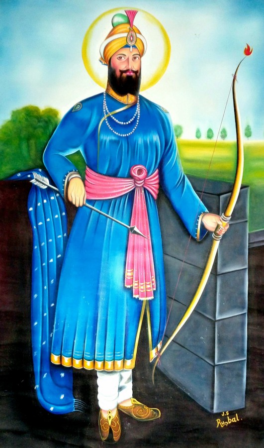 Oil Painting of Shri Guru Gobind Singh Ji - DesiPainters.com