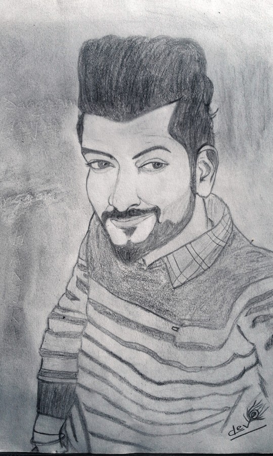 Pencil Sketch Of Sangram Hanjra - DesiPainters.com