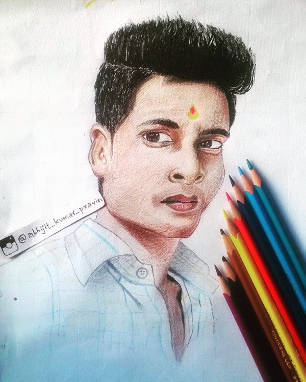 Pencil Color Art of Abhijit Kumar Pravin - DesiPainters.com