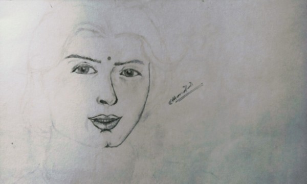 Pencil Sketch of Actress