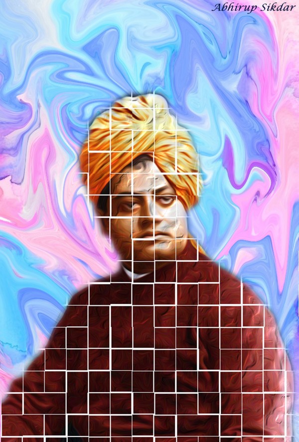 Digital Painting of Swami Vivekananda - DesiPainters.com