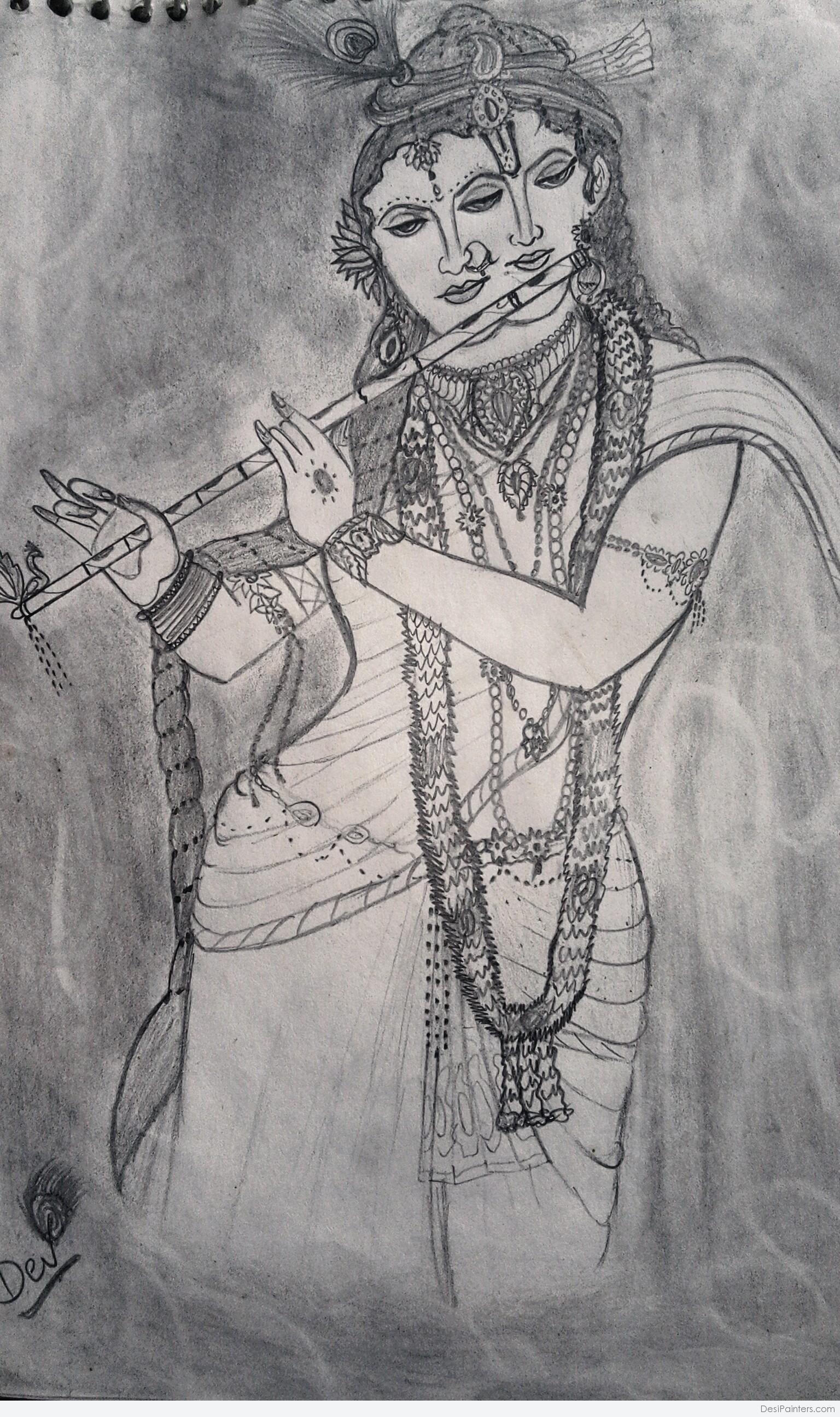 Shrinathji Temple, Nathdwara - Sketch of Radha Krishna by Abhishek Singh  Jai Shree Krishna | Facebook