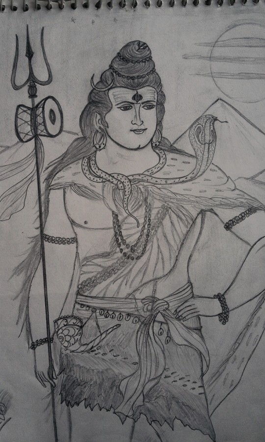 Pencil Sketch of Lord Shiva | Easy Pencil Drawings