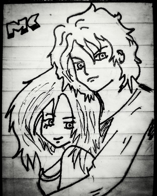 Pencil Sketch of Couple - DesiPainters.com