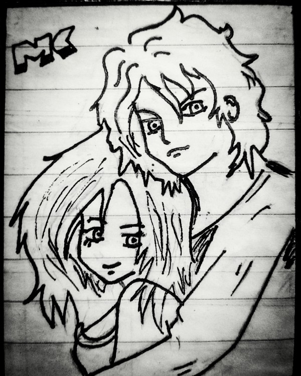 Pencil Sketch of Couple