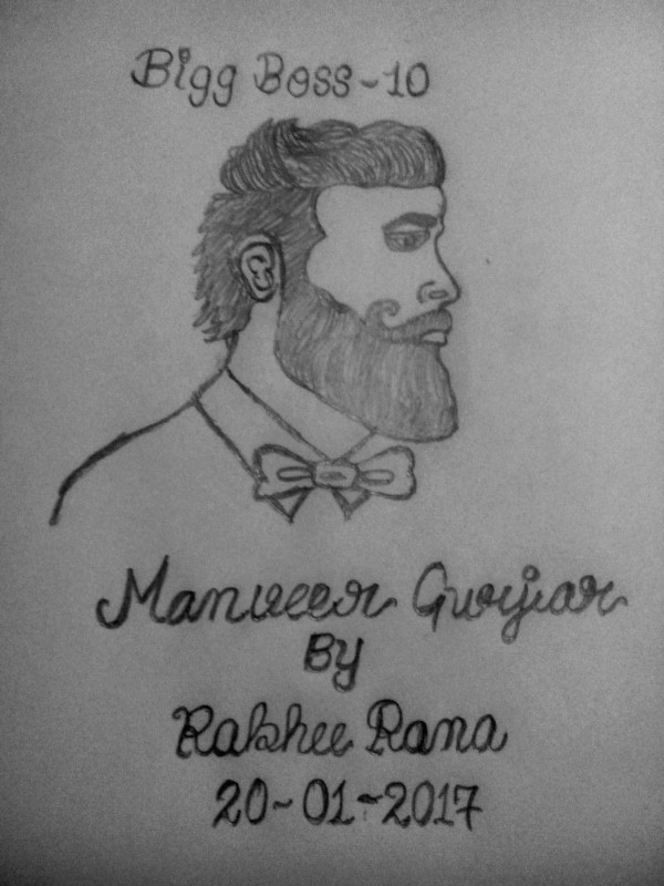 Pencil sketch of Manveer Gurjar - DesiPainters.com