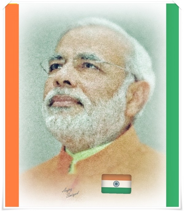 Digital Painting of Narendra Modi